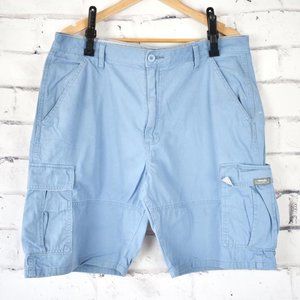 Sky Blue Cotton Twill Wrangler Cargo Shorts
